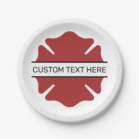 Benutzerdefiniertes Symbol für das Rote Logo des F Pappteller (Vorderseite)