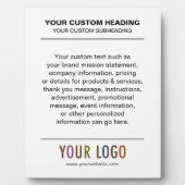 Benutzerdefiniertes Tabellenzeichen für Unternehme Fotoplatte (Vorderseite)