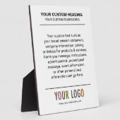 Benutzerdefiniertes Tabellenzeichen für Unternehme Fotoplatte (Seite)