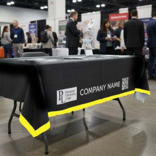 Benutzerdefiniertes Table Cover Business-Logo Gelb Tischdecke