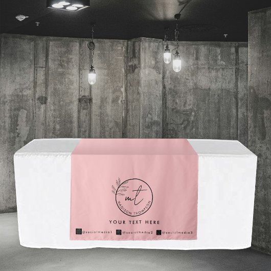 Benutzerdefiniertes Table Runner Banner Pink Socia Wandteppich