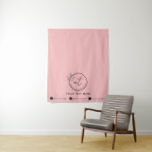 Benutzerdefiniertes Table Runner Banner Pink Socia Wandteppich (Beispiel)