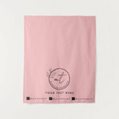 Benutzerdefiniertes Table Runner Banner Pink Socia Wandteppich (Vorderseite)