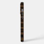 Benutzerdefiniertes Tan Brown Black Checkered Patt iPhone Hülle (Linke Seite)