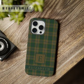 Benutzerdefiniertes Tan Brown Green Checkered Patt iPhone Hülle
