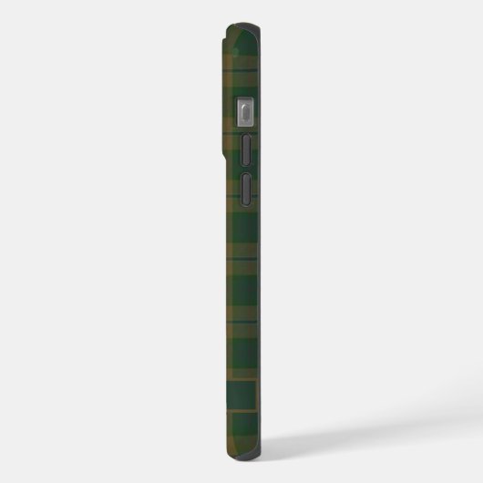 Benutzerdefiniertes Tan Brown Green Checkered Patt iPhone Hülle (Linke Seite)