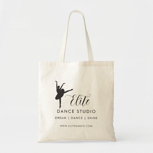 Benutzerdefiniertes Tanzstudio-Logo Personalisiert Tragetasche (Vorne)