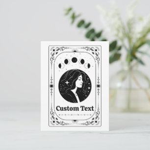 Benutzerdefiniertes Tarot Astrologie Magisches Whi Postkarte