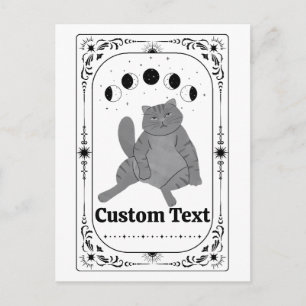 Benutzerdefiniertes Tarot: Lustige Katze Zodiac Hi Postkarte