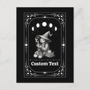 Benutzerdefiniertes Tarot Whimsical Zodiac Hexe Mo Postkarte