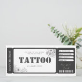 Benutzerdefiniertes Tattoo-Geschenkzertifikat Einladung (Stehend Vorderseite)
