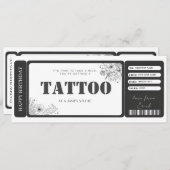 Benutzerdefiniertes Tattoo-Geschenkzertifikat Einladung (Vorne/Hinten)