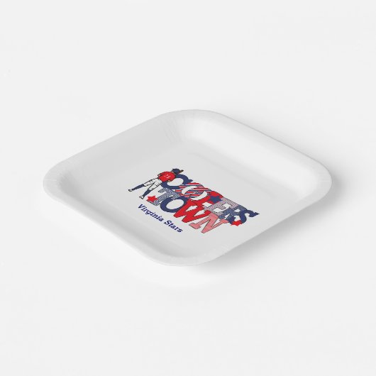 Benutzerdefiniertes Team des Patriotischen Basebal Pappteller (Gewinkelt)