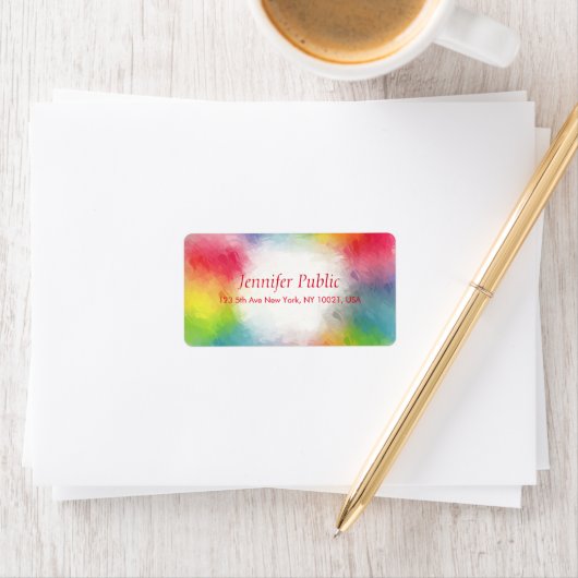 Benutzerdefiniertes Template Farblich Moderner Reg Adressaufkleber (Insitu)