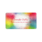 Benutzerdefiniertes Template Farblich Moderner Reg Adressaufkleber (Vorne)