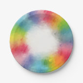 Benutzerdefiniertes Template Moderne Elegante farb Pappteller (Vorderseite)