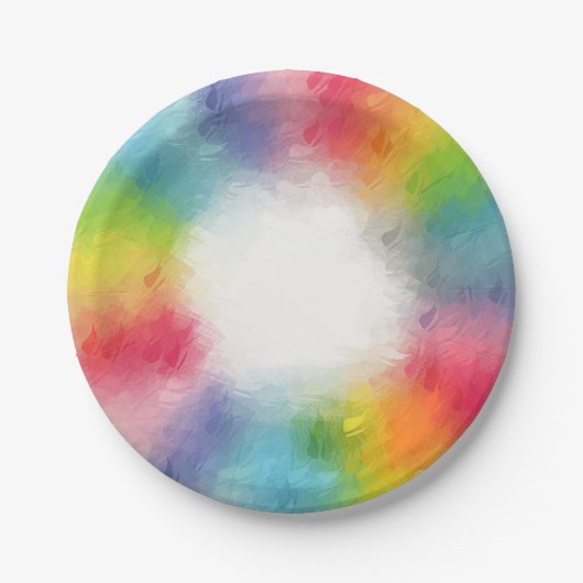 Benutzerdefiniertes Template Moderne Elegante farb Pappteller (Vorderseite)