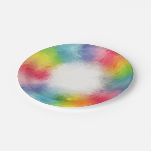 Benutzerdefiniertes Template Moderne Elegante farb Pappteller (Schrägansicht)