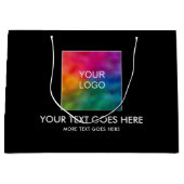 Benutzerdefiniertes Template Text Business-Logo hi Große Geschenktüte (Vorderseite)