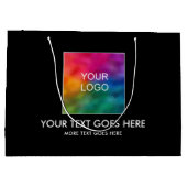 Benutzerdefiniertes Template Text Business-Logo hi Große Geschenktüte (Rückseite)