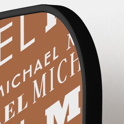 Benutzerdefiniertes Terracotta-Spielernamensmuster Pickleball Schläger (Linke Seite)