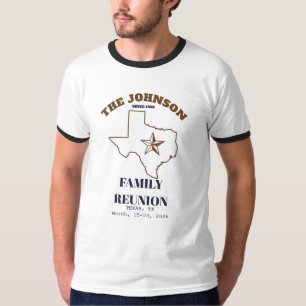 Benutzerdefiniertes Texas-Familientreffen-Emblem-T T-Shirt