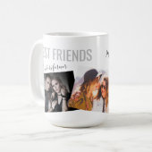 Benutzerdefiniertes Text 3 Fotos Beste Freundschaf Kaffeetasse (Vorderseite Links)