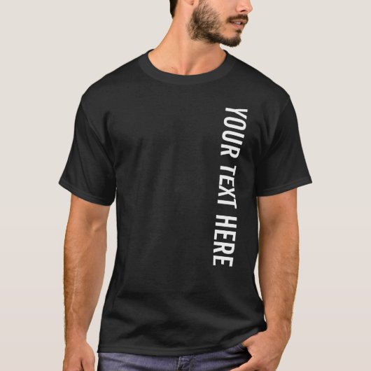 Benutzerdefiniertes Text Beste Vorlage Grundlegend T-Shirt (Vorderseite)