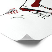 Benutzerdefiniertes Text Football Player-Poster Poster (Ecke)