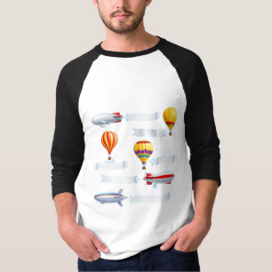 Benutzerdefiniertes Text-Heißluftballon- & Luftsch T-Shirt