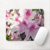Benutzerdefiniertes Text Hot Pink Azalea Blume Fot Mousepad (Mit Mouse)