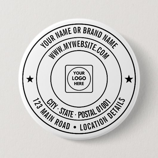 Benutzerdefiniertes Text-Logo-Branding mit Name Ad Button (Vorderseite)
