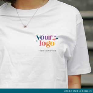 Benutzerdefiniertes Text-Logo Markenmitarbeiter T- T-Shirt
