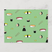 Benutzerdefiniertes Text Sushi-Theme-Illustrations Postkarte (Vorderseite)