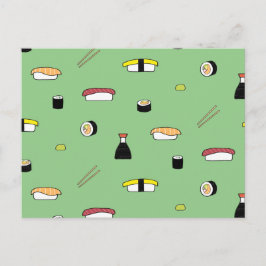 Benutzerdefiniertes Text Sushi-Theme-Illustrations Postkarte