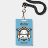 Benutzerdefiniertes Text- und FarbBaseball Ausweis (Vorderseite mit Lanyard)