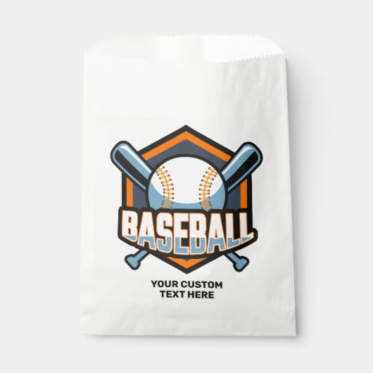 Benutzerdefiniertes Text- und FarbBaseball Geschenktütchen (Vorderseite)