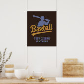 Benutzerdefiniertes Text- und FarbBaseball Poster (Küche)