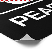 Benutzerdefiniertes Text- und FarbBaseball Poster (Ecke)
