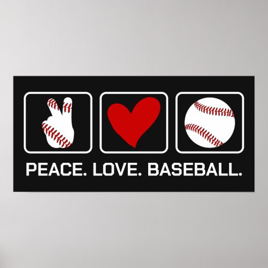 Benutzerdefiniertes Text- und FarbBaseball Poster (Vorne)