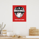 Benutzerdefiniertes Text- und FarbBaseball Poster (Küche)