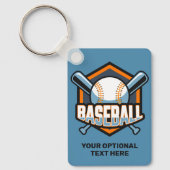 Benutzerdefiniertes Text- und FarbBaseball Schlüsselanhänger (Vorderseite)
