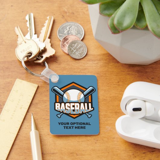 Benutzerdefiniertes Text- und FarbBaseball Schlüsselanhänger (Schreibtisch)