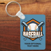 Benutzerdefiniertes Text- und FarbBaseball Schlüsselanhänger (Vorderseite)