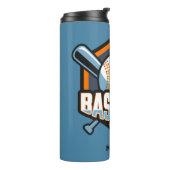 Benutzerdefiniertes Text- und FarbBaseball Thermosbecher (Nach links gedreht)