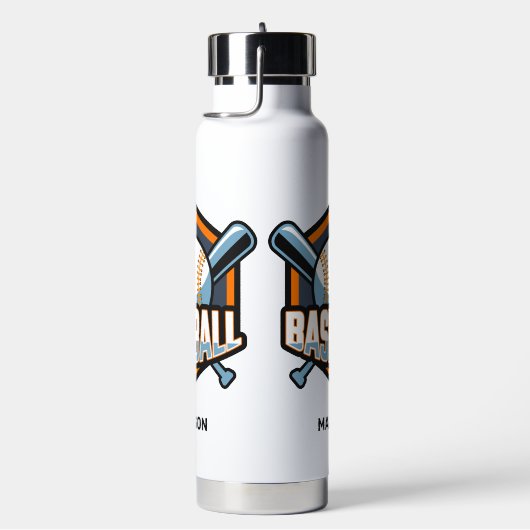 Benutzerdefiniertes Text- und FarbBaseball Trinkflasche (rechts)