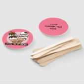 Benutzerdefiniertes Text- und Farbeis Creme Lover Fächer (Non-assembled)