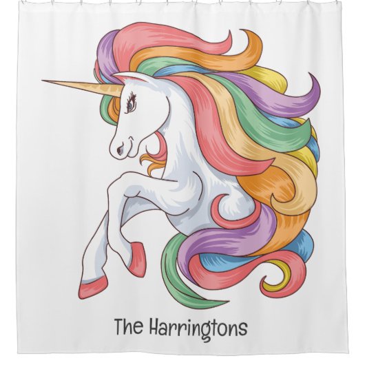 Benutzerdefiniertes Text- und Farbenfarbiges Einho Duschvorhang (Vorderseite)