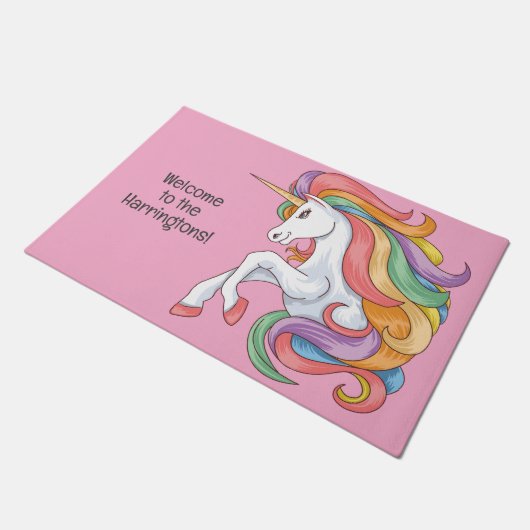 Benutzerdefiniertes Text- und Farbenfarbiges Einho Fußmatte (Schrägansicht)