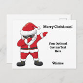 Benutzerdefiniertes Textabbbing TanzSanta Feiertagspostkarte (Vorne/Hinten)